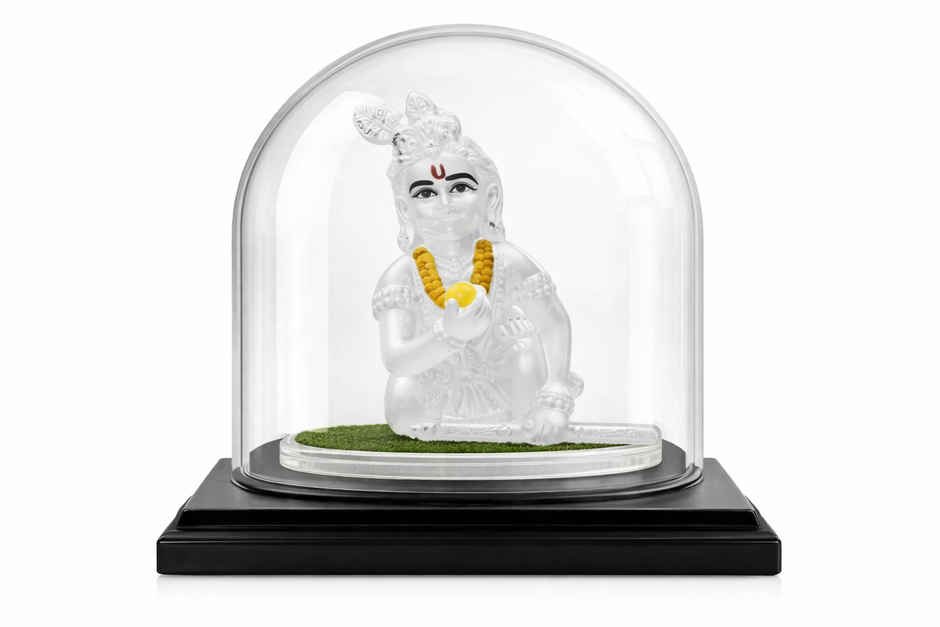 Pure Krishna and Calf Silver Idols for Home Temple | 3 gm | PNG Jewellers