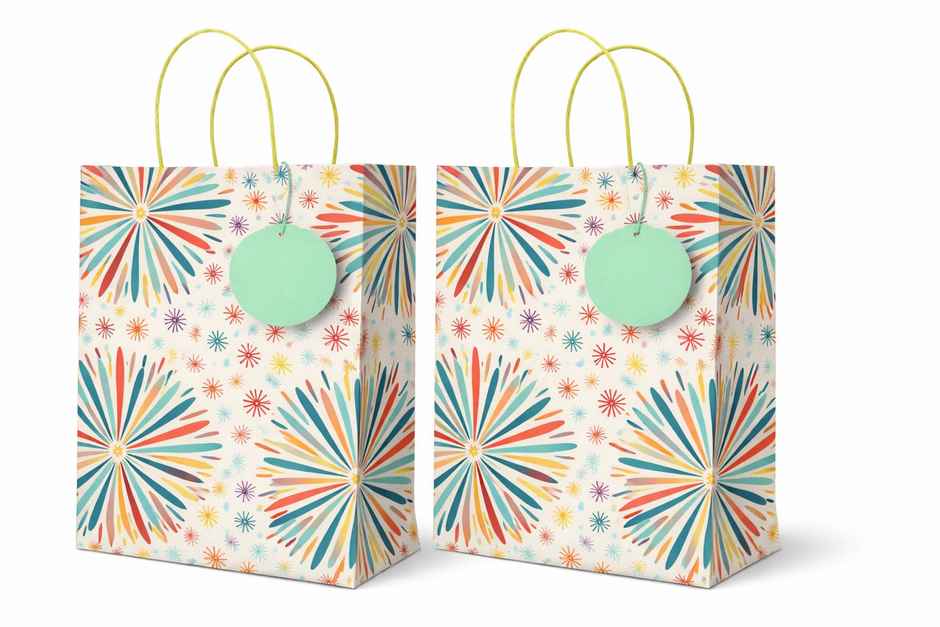 Decorative Gift Bag Small With Gift Tag | Bright Storey