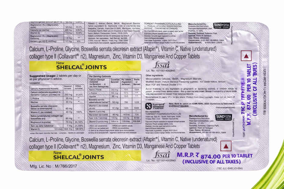 Shelcal Joints Soft Gelatin Capsule For Bone Joint Muscle Care
