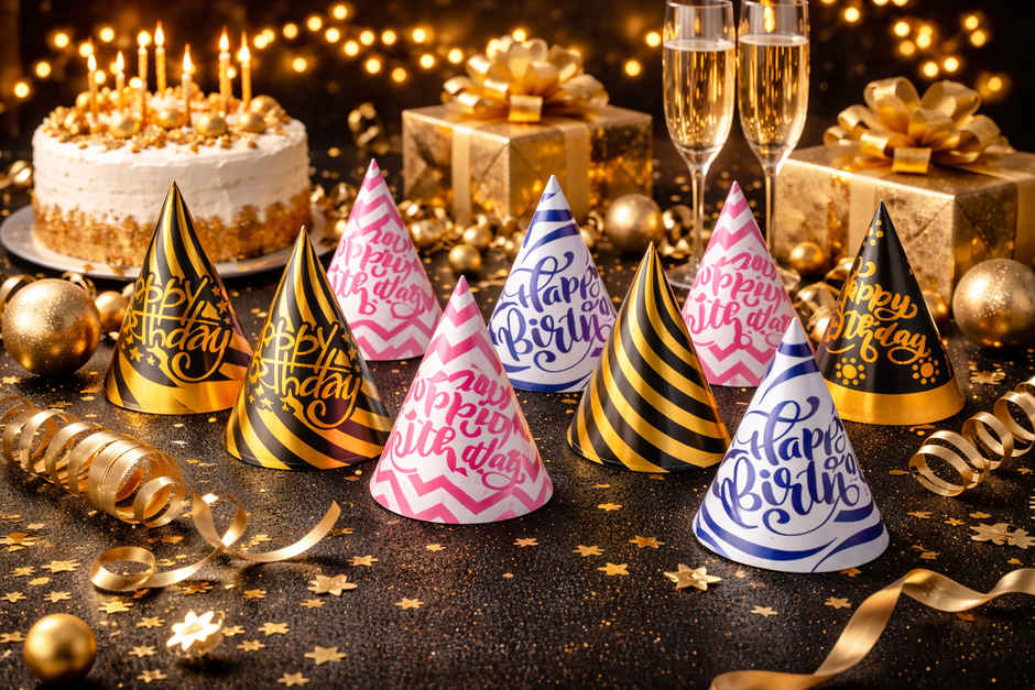 Stylish Birthday Caps 10Pcs for Kids Birthday Party Accessories | BeyondLuv