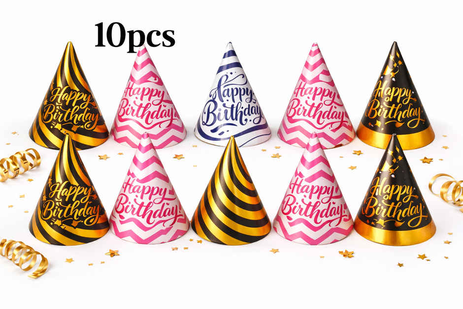 Stylish Birthday Caps 10Pcs for Kids Birthday Party Accessories | BeyondLuv