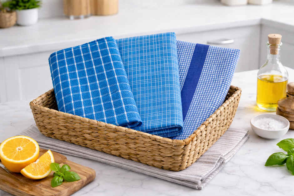 HD Creations Kitchen Towel | Blue - 40 x 60 cm Combo 