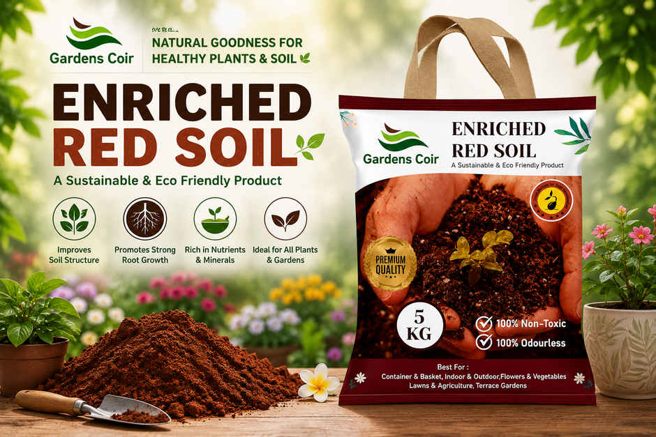 Gardens Coir High-Quality Red Soil for Strong Root Development