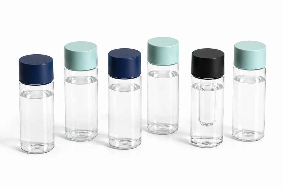 All Time Sleek Water Bottle | 300 ml (Colour May Vary) Combo