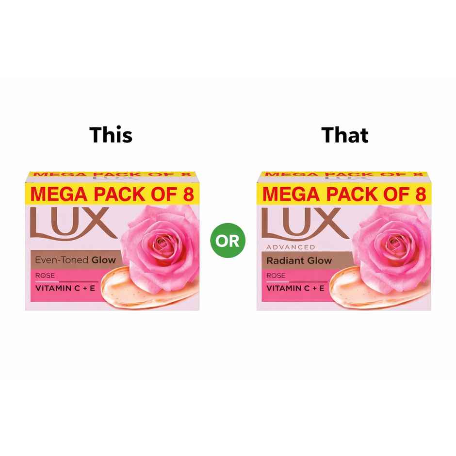 Lux Even-Toned Glow Bathing Soap infused with Vitamin C & E For Superior Glow Offer