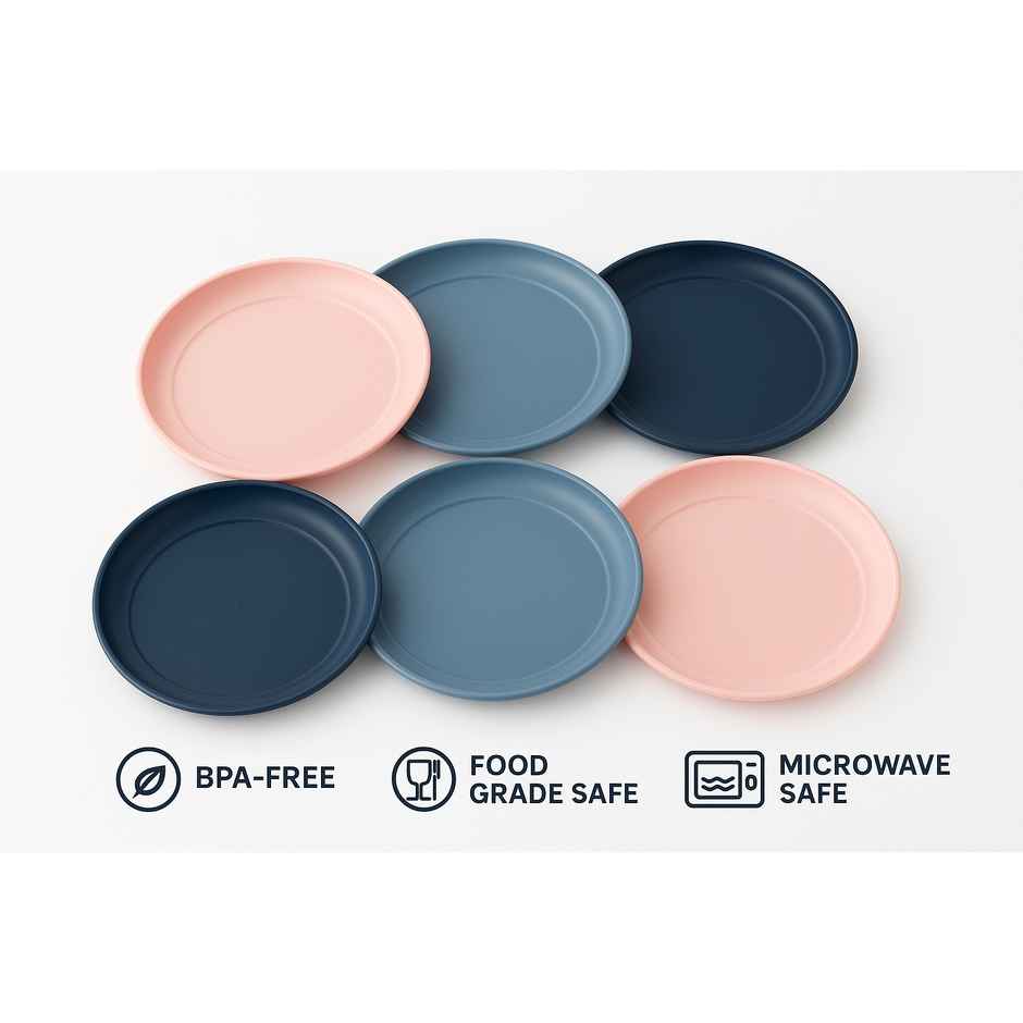 All Time Treats Plate | Set Of 6 (Colour May Vary)