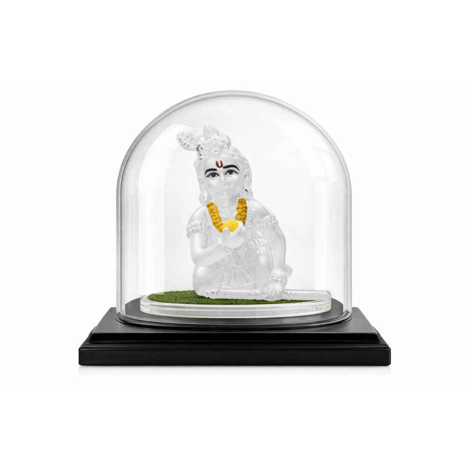 Pure Krishna and Calf Silver Idols for Home Temple | 3 gm | PNG Jewellers