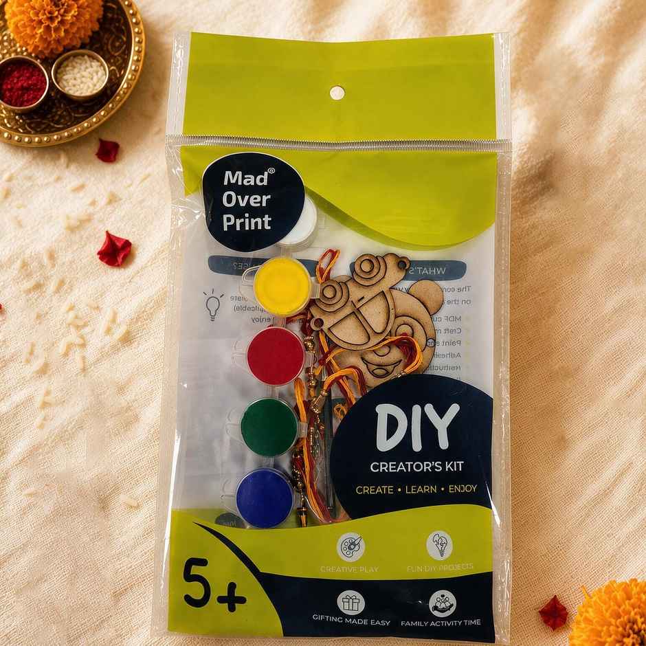 DIY Rakhi Bear & Car Painting Kit for Kids | Unique Find | Pack of 2 | Mad Over Prints