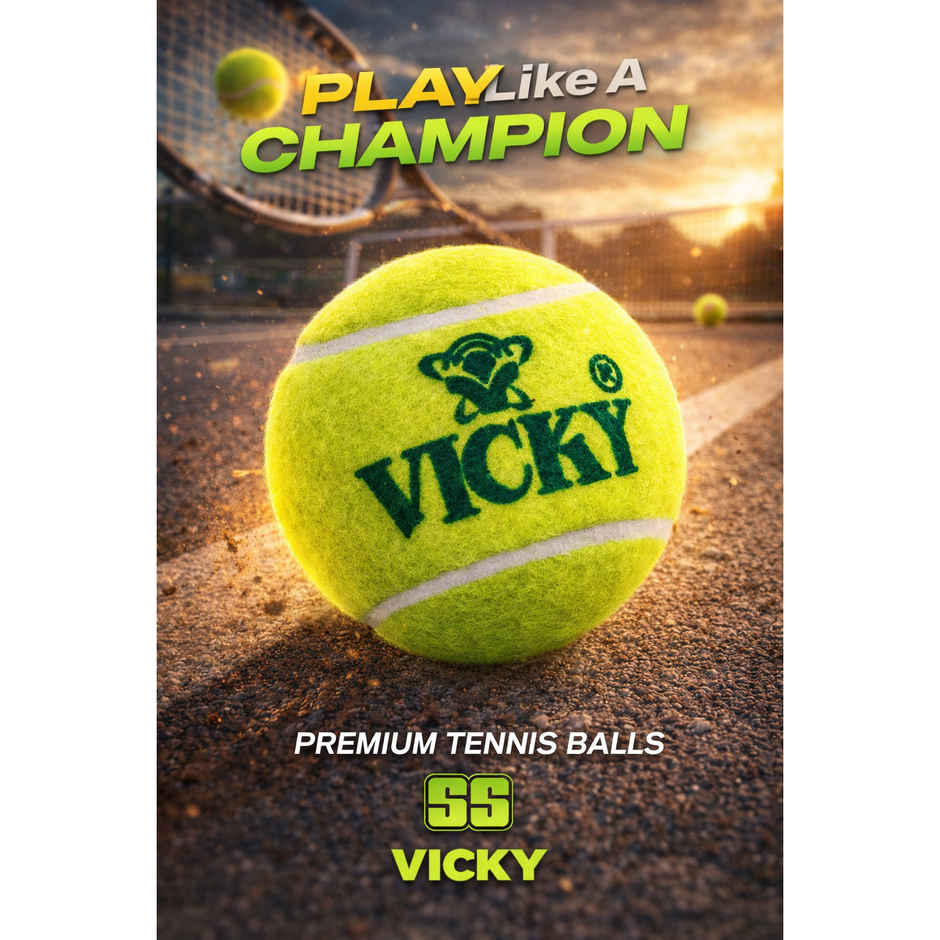 Vicky Light Weight Rubber Cricket Ball (Yellow) pack of 1