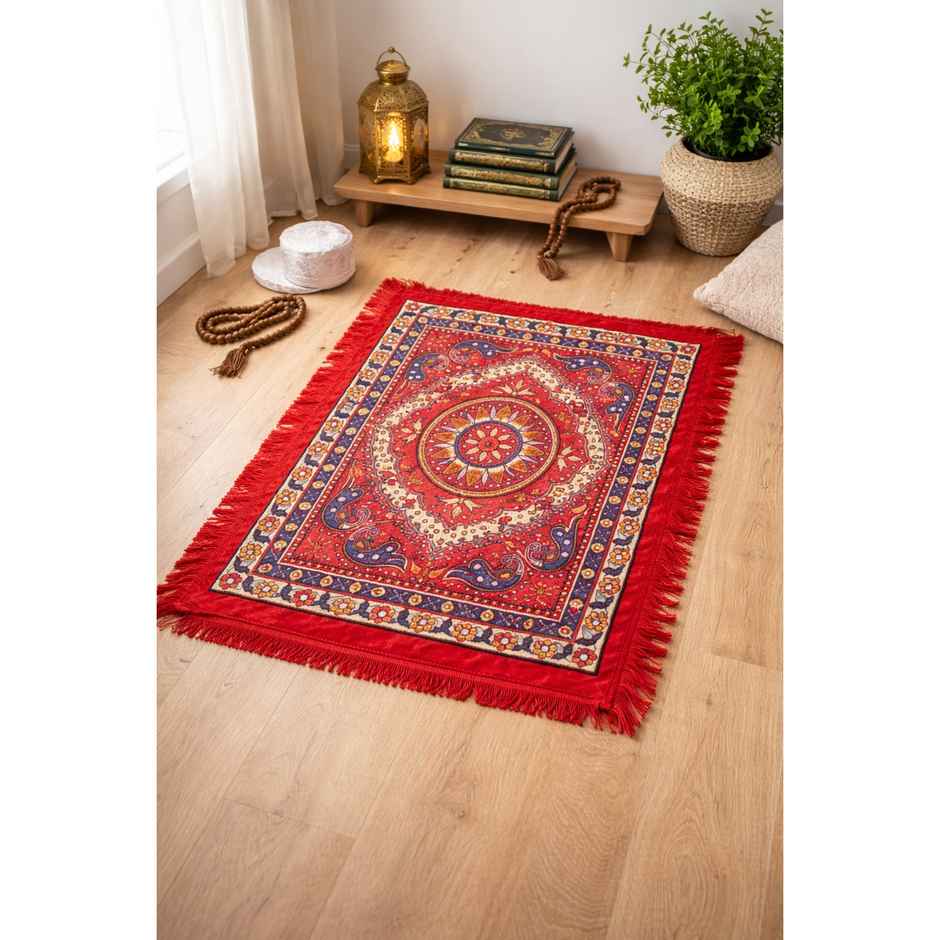 Elegant Weavers Aasan Mat | Pack of 2 | Maroon