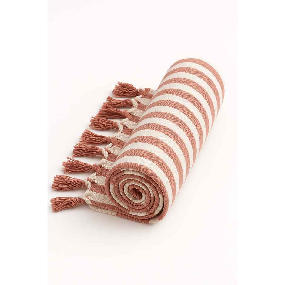 HD Creations Juno Cotton Bath Rose Mist Stripe