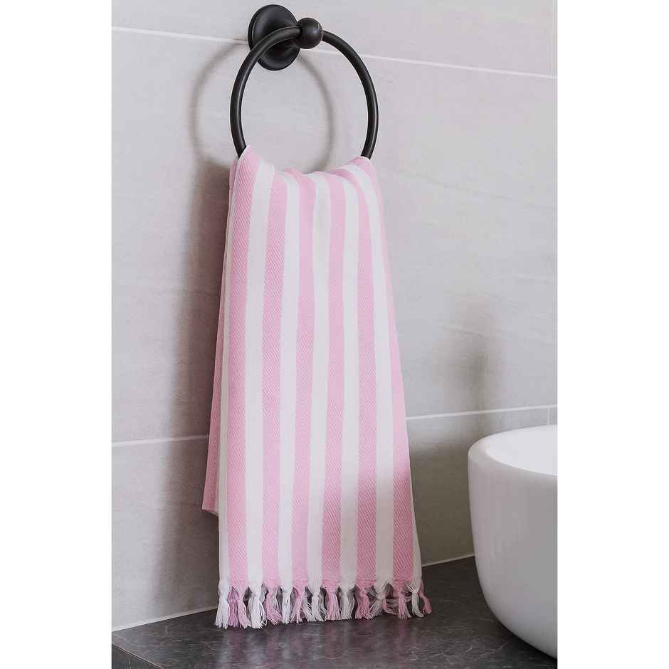 HD Creations Juno Cotton Bath Candy Pink Stripe