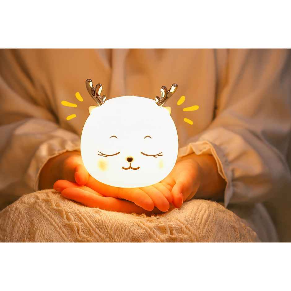 Kidara Lovely Fawn Deer Silicone Rechargeable 5 W Night Lamp