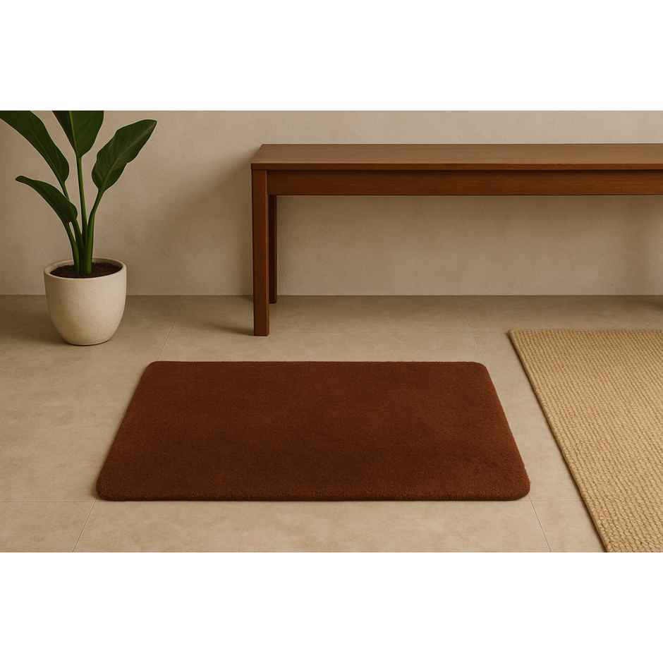 Microfiber Door Mat | Brown | 58 x 38 cm | Reusable