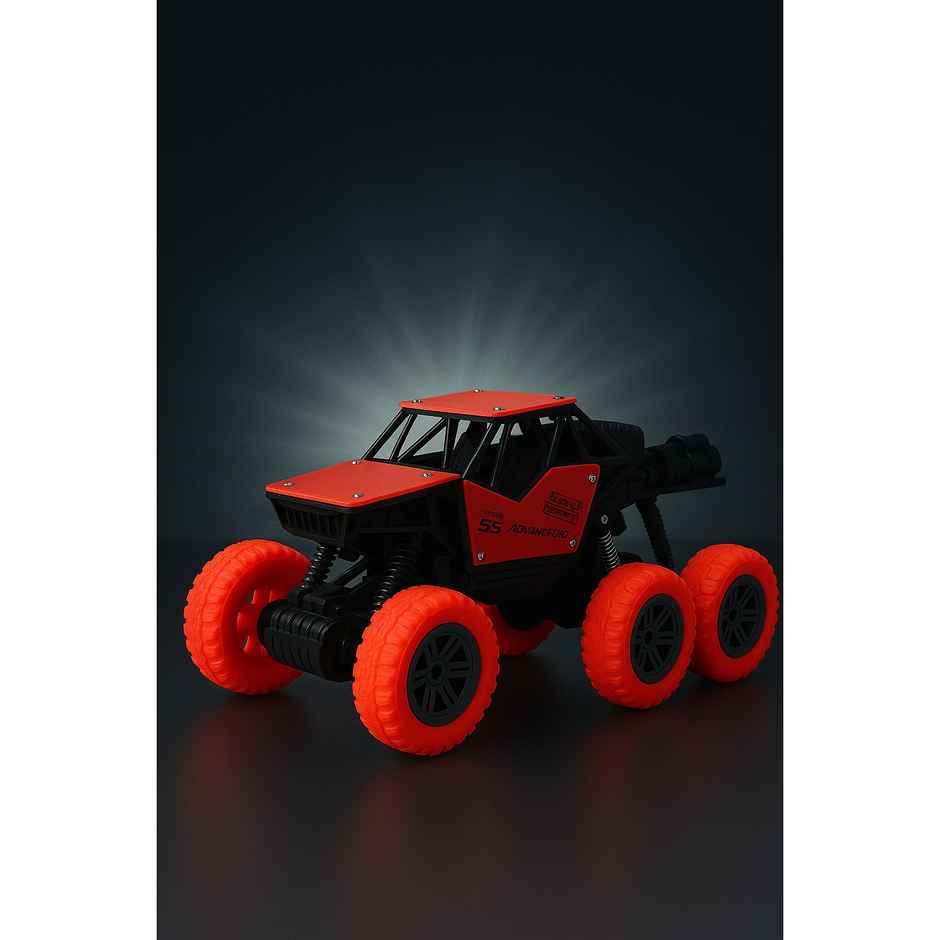 Fablue Remote Control Rock Master Car Toy for Kids - Smoke Effect Rock Crawler Car Toy | Red
