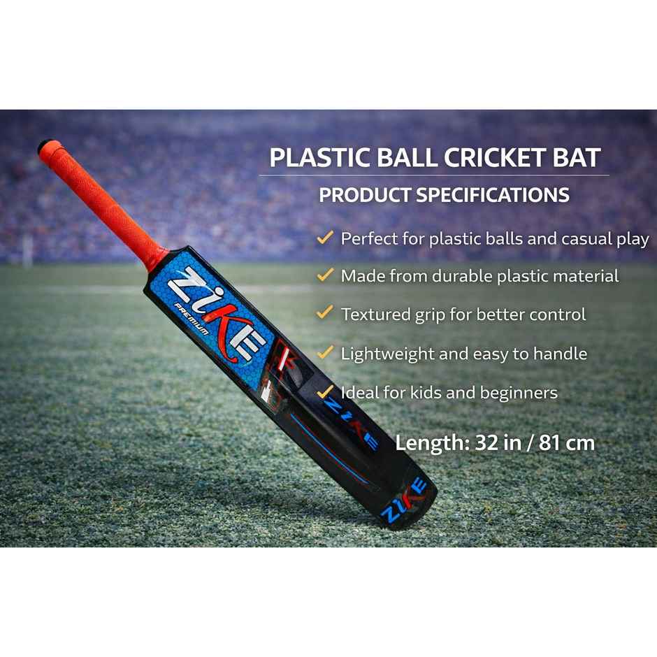 Zike Stout Plastic Cricket Bat | Full Size | Adult