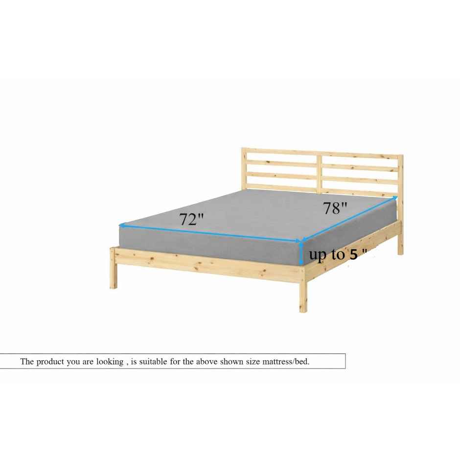BAY6 Brown Terry Cotton 220 GSM Waterproof Mattress Protector For King Size Bed