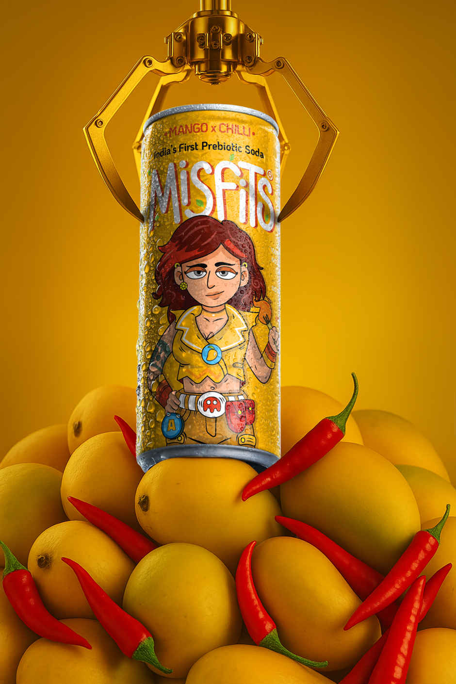 Misfits Prebiotic Soda Mango X Chilli Ms. Aambush