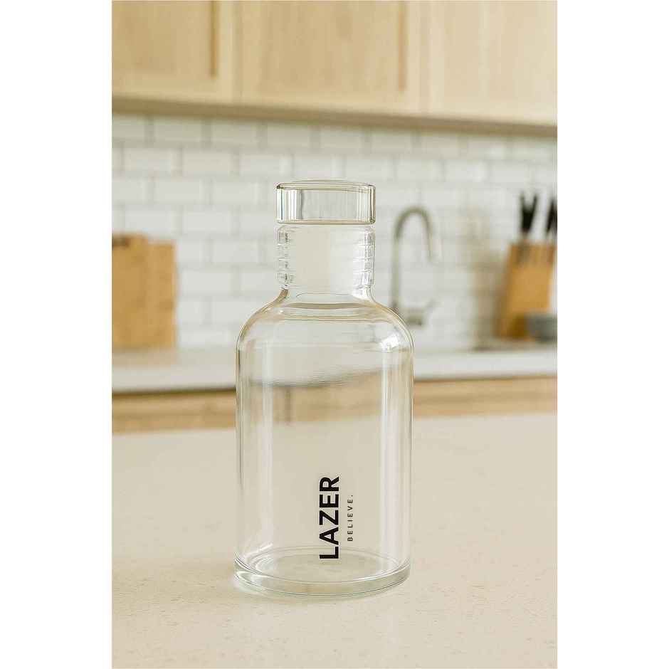 Lazer Pure Borosilicate Glass Water Bottle | BPA-Free, Eco-Friendly | Durable & Leak-Proof - 300 ml