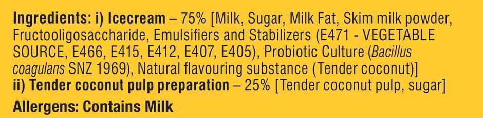 Mercelys Ice Cream Fp Premium Tender Coconut