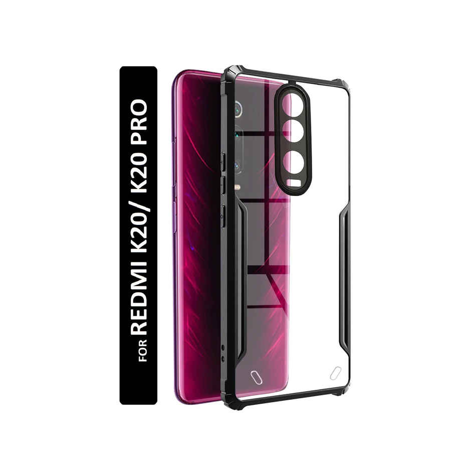 Kwine Case Redmi K20 / K20 Pro Back Cover - Black Bordered Transparent Case