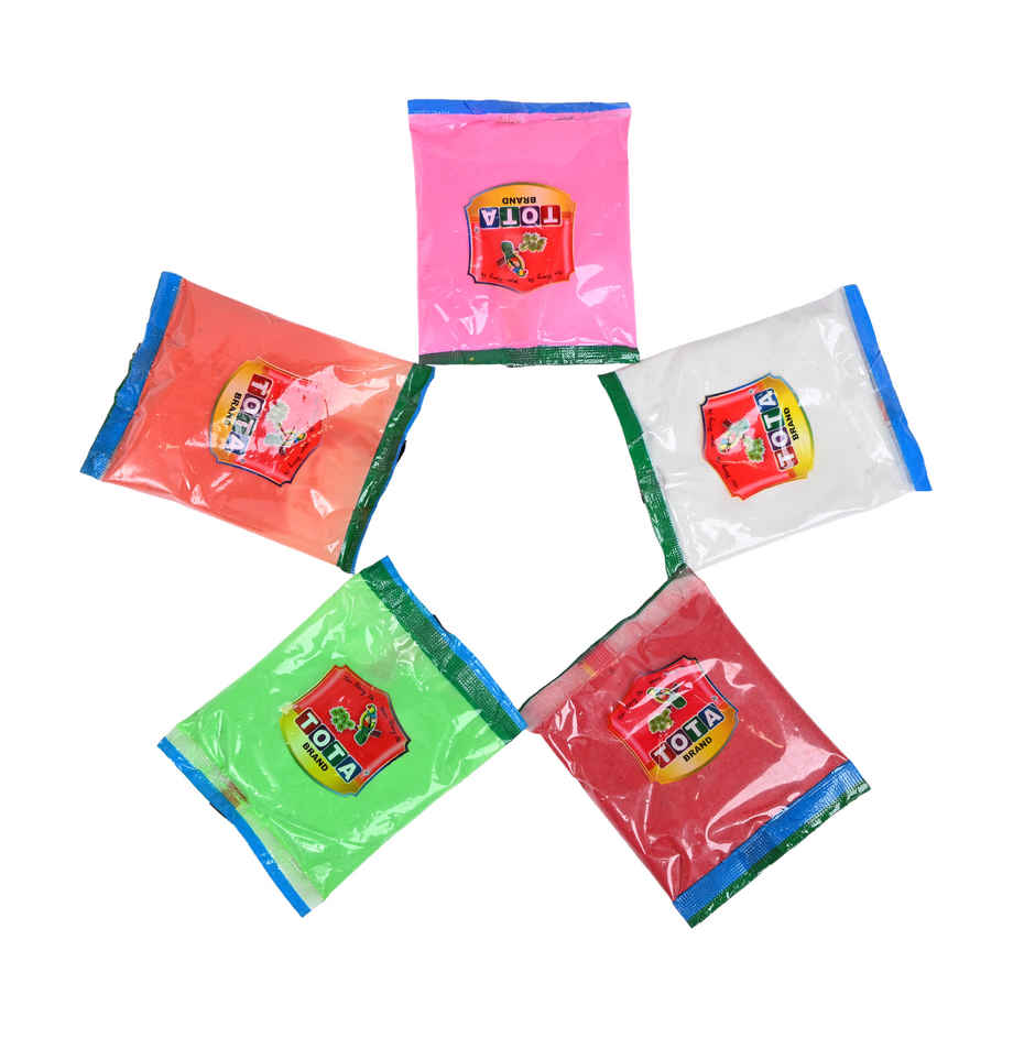 Multicolour Rangoli Box | Pack Of 5 | Tota