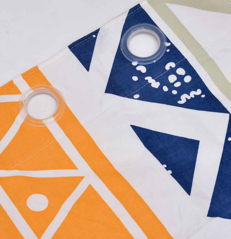 BAY6 Microfiber Cotton Door Curtains - Set of 2 - (7x4 ft) - White