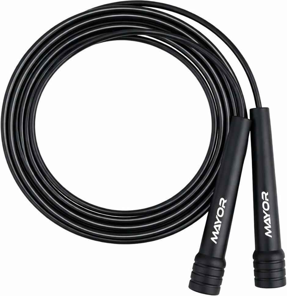 Mayor Fitness Adjustable Skipping Rope Tangle Free Jumping Rope | Freestyle Skipping Rope | Black