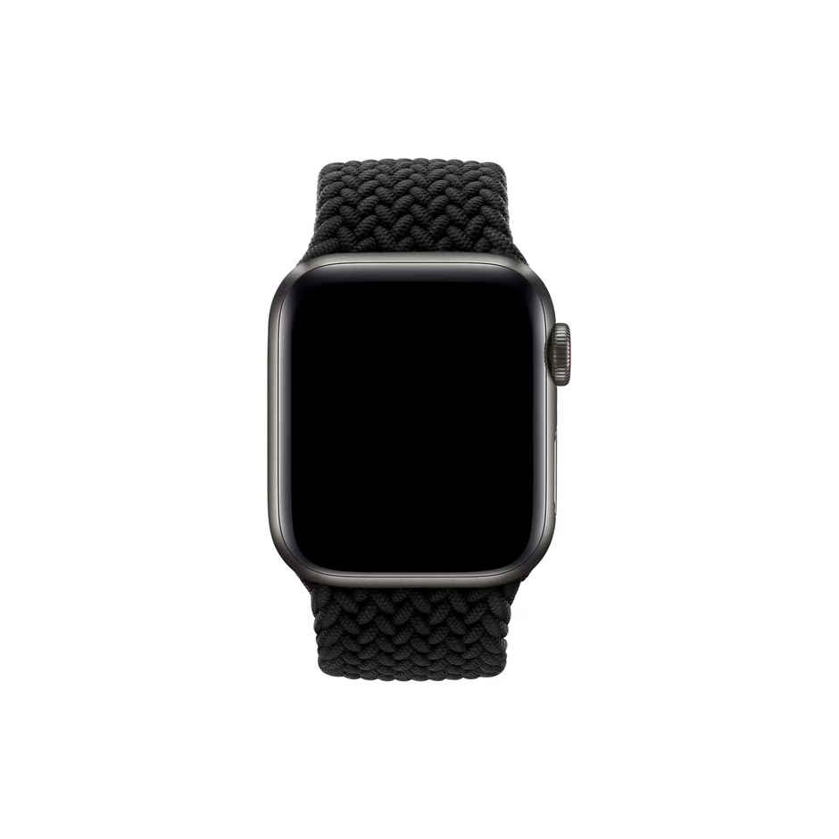 DailyObjects (42/44/45/46/49/Series10 46mm) Black Braided Solo Loop WatchBand