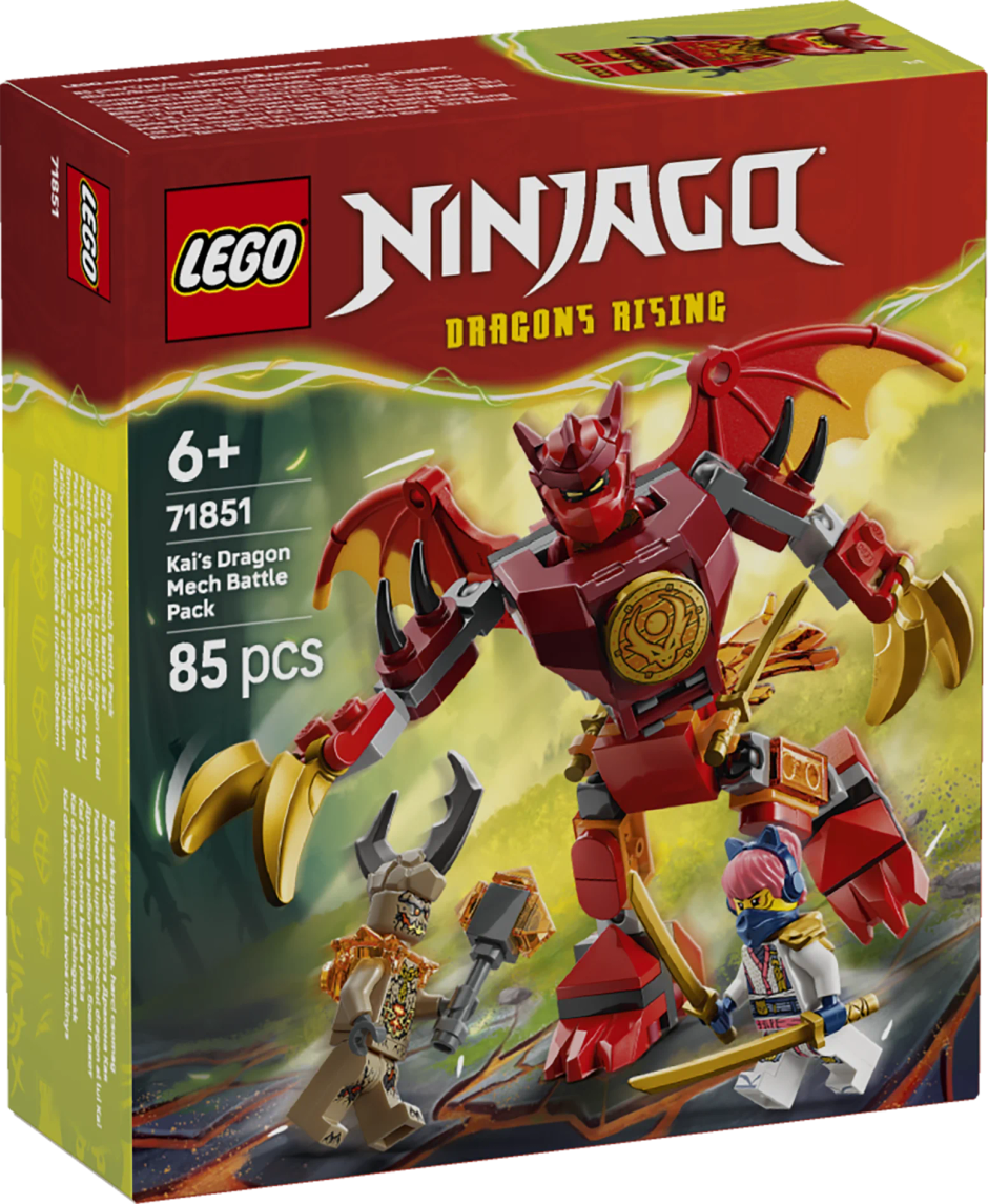 LEGO NINJAGO Kais Dragon Mech Battle Pack Mech Toy 71851
