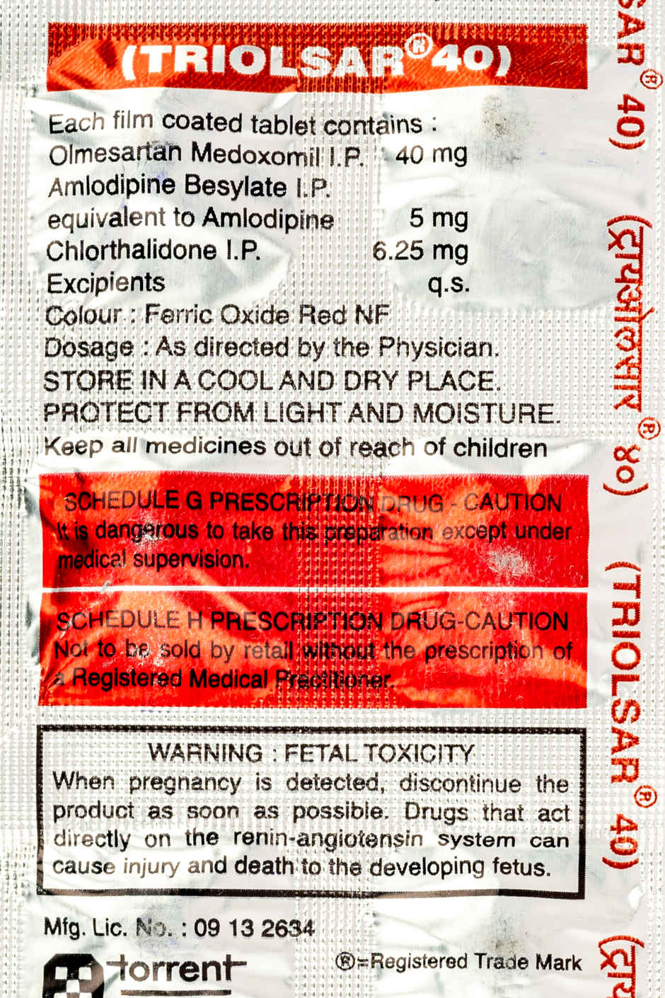 Triolsar 40 Tablet