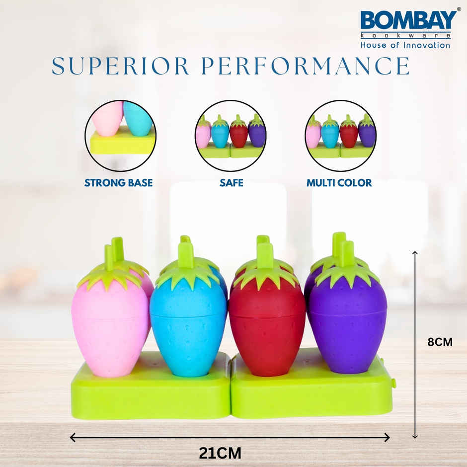 Bombay Kookware Manual Ice Cream Maker | 8 Popsicles Multicolor