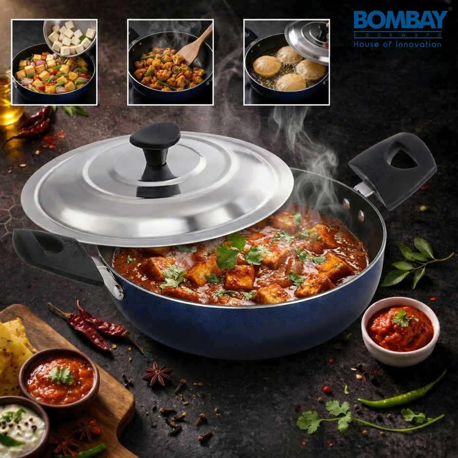 Bombay Kookware Kadai - 20cm | 1.6 L |  Compatible
