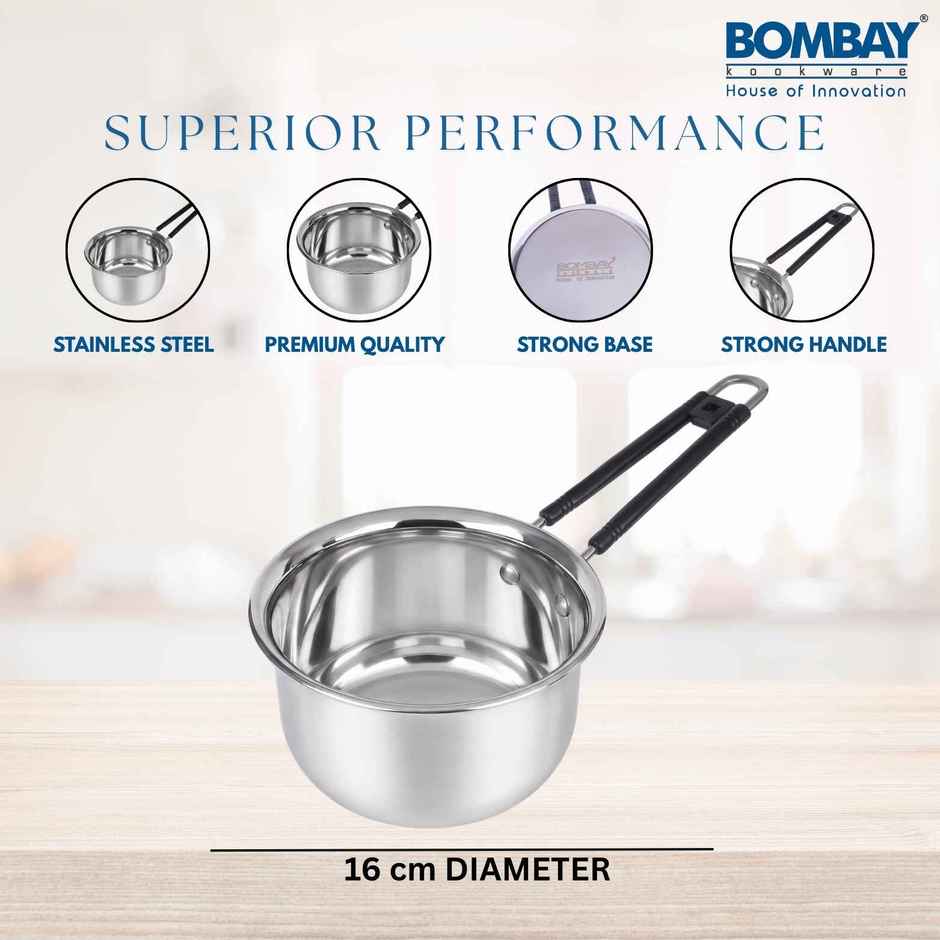 Bombay Kookware Stainless Steel Sauce Pan - 1100 ml