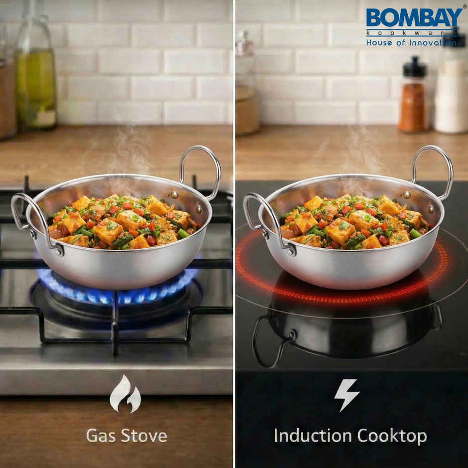 Bombay Kookware Stainless Steel Kadai (2.5 L)