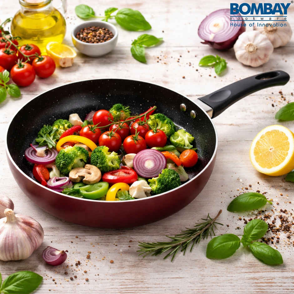 Bombay Kookware Wok Pan 26 cm (3 L) | Non-Induction Base