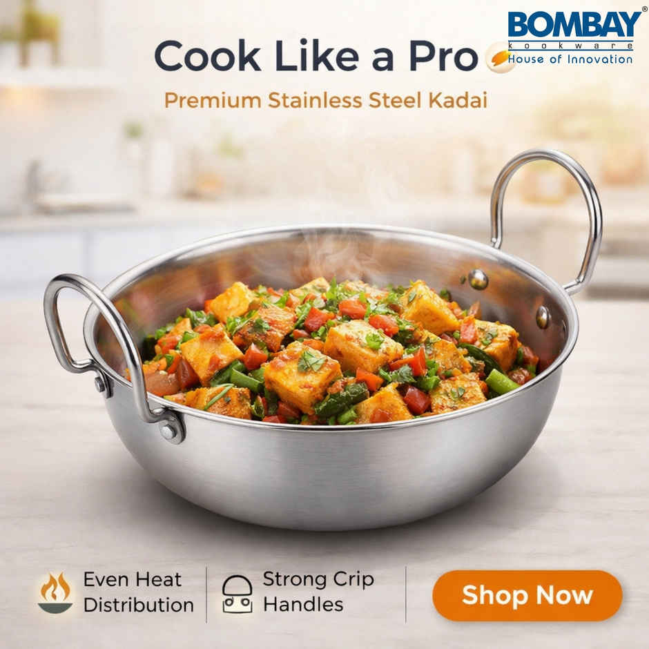 Bombay Kookware Stainless Steel Kadai (2.5 L)