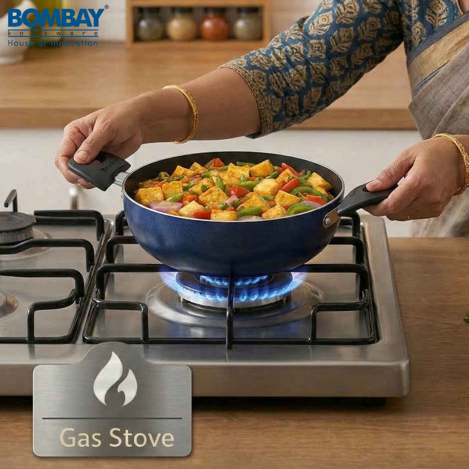 Bombay Kookware Kadai - 20cm | 1.6 L |  Compatible