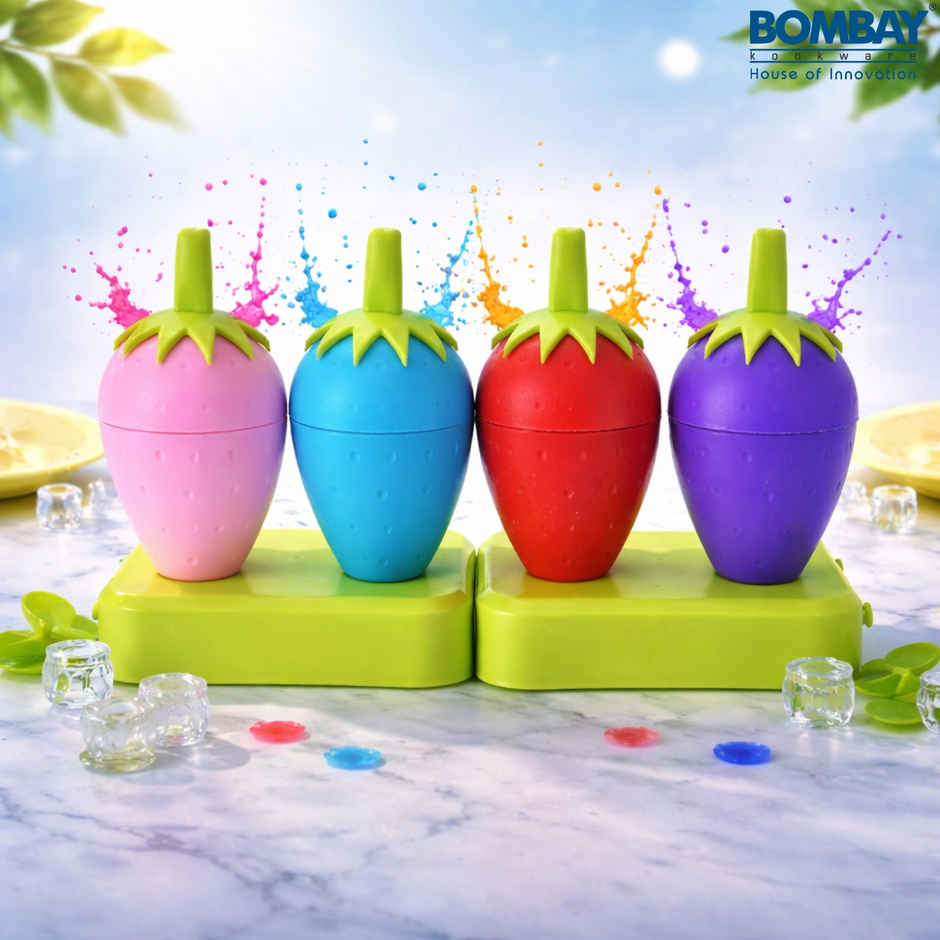 Bombay Kookware Manual Ice Cream Maker | 8 Popsicles Multicolor