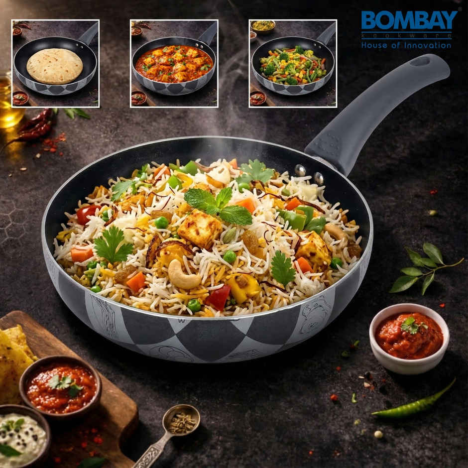 Bombay Kookware Kala Kruti Fry Pan - 24 cm (1.5 L)