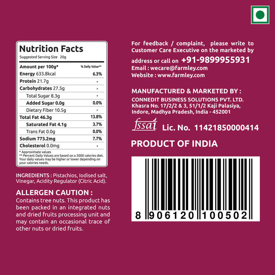 Farmley Premium California Roasted & Salted Pistachios