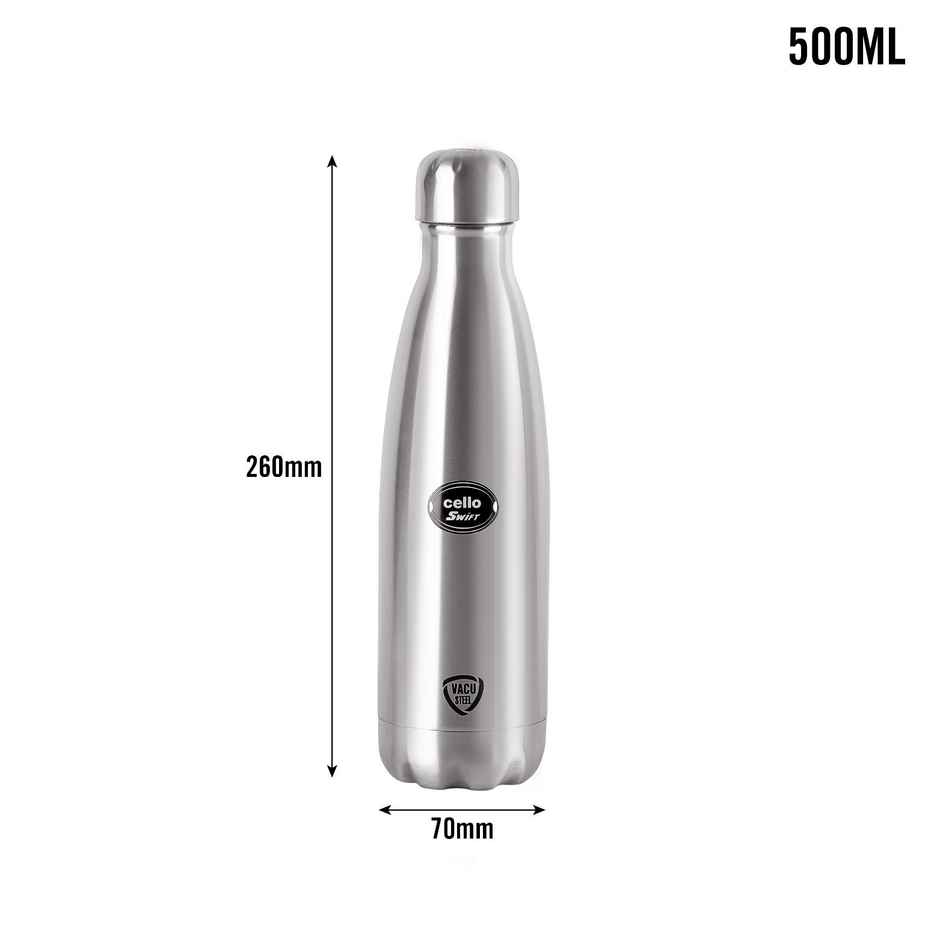 Cello Swift Thermosteel Water Bottle 500ml, Silver