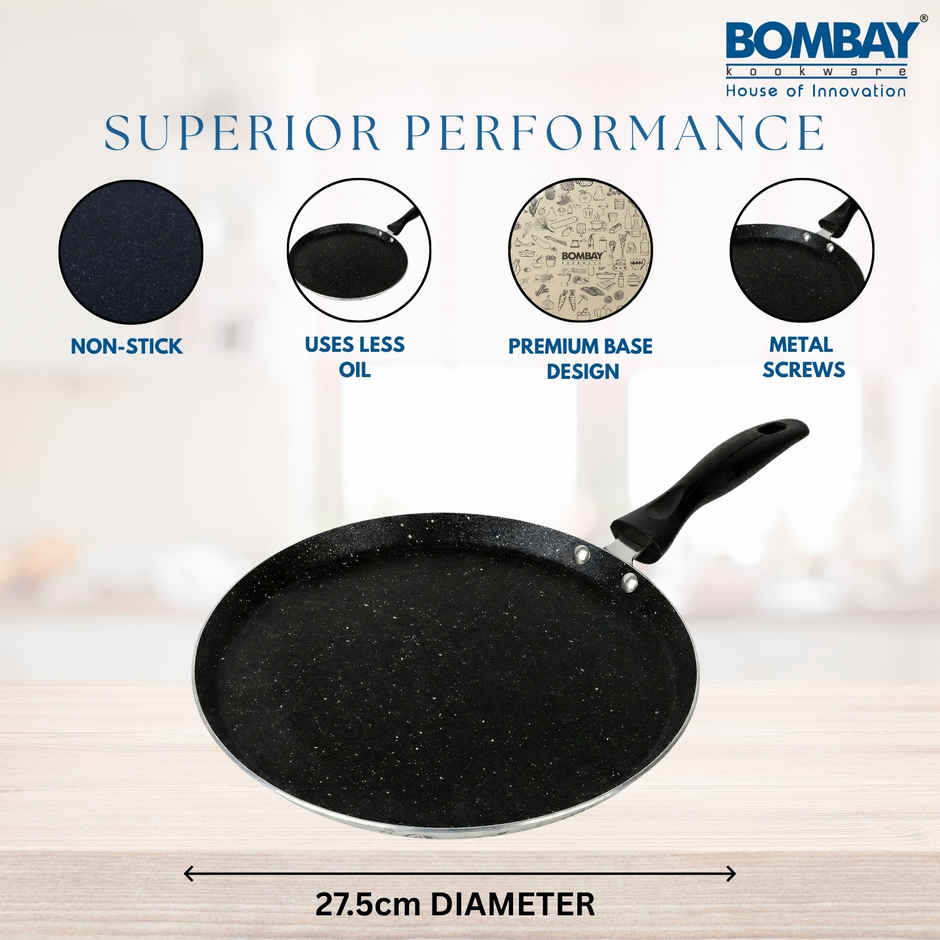 Bombay Kookware Kala Kruti Dosa Tawa 28cm