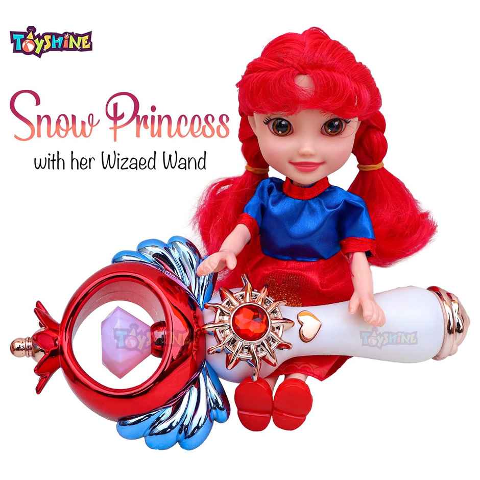 Toyshine Pack of 2 Magic Wand & Doll Combo Red Dazzler