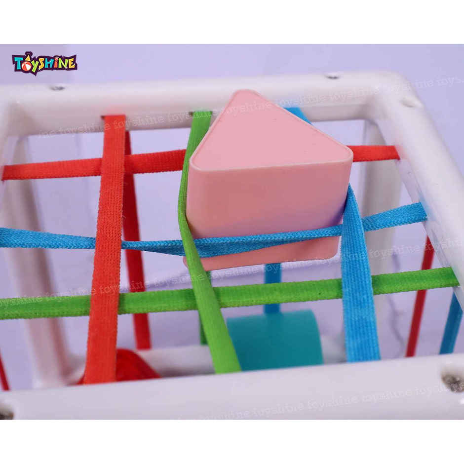 Toyshine Shape Sorter Montessori Toy, Activity Cube for Babies & Toddlers, 6-18 Months