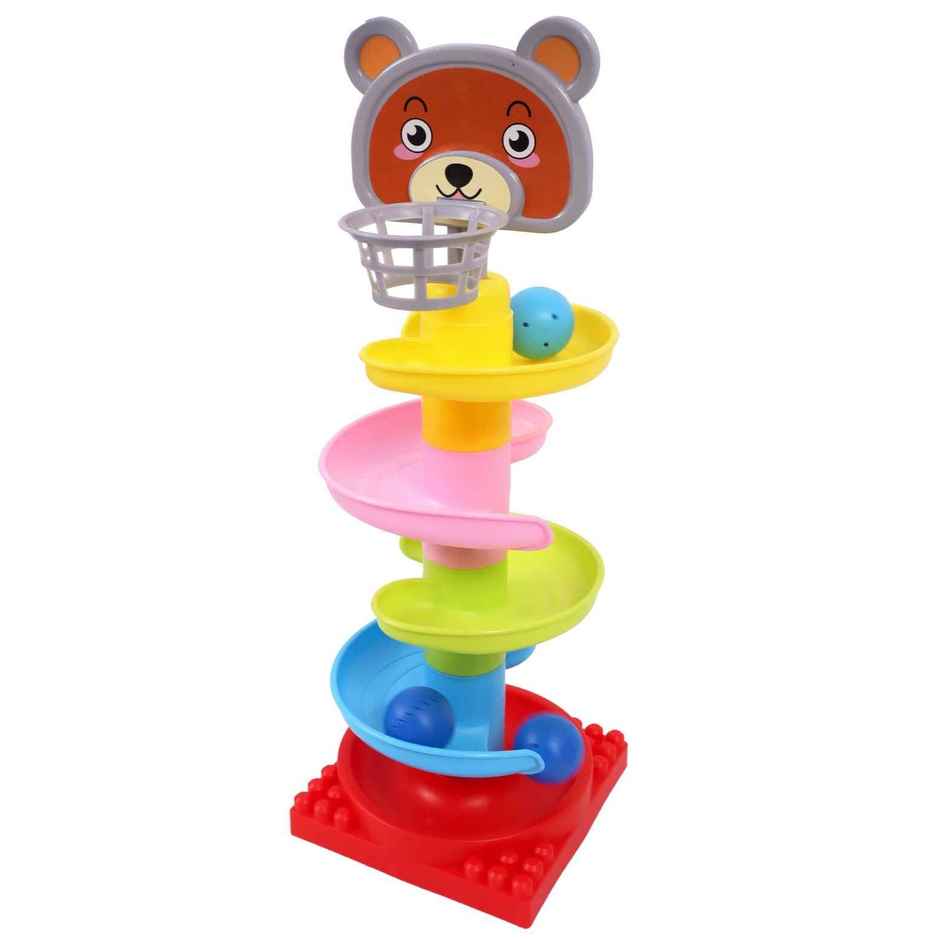 Toyshine 4 Layer Ball Drop and Roll Swirling Tower for Baby and Toddler Development Educational Toys - Assorted