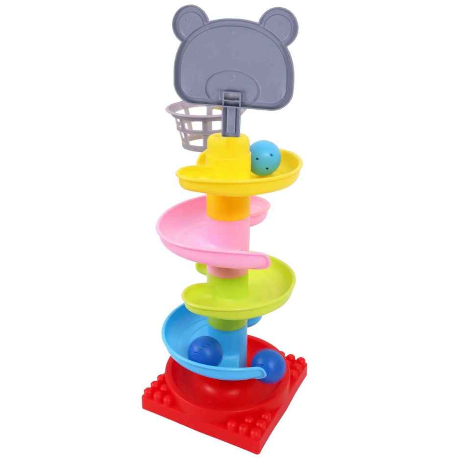 Toyshine 4 Layer Ball Drop and Roll Swirling Tower for Baby and Toddler Development Educational Toys - Assorted