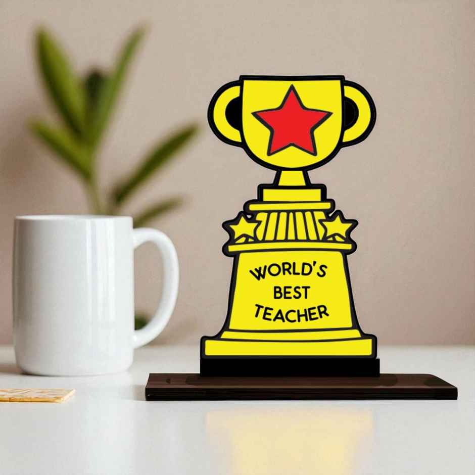 Best Teacher Trophy | Teachers Day Special | Mad Over Prints