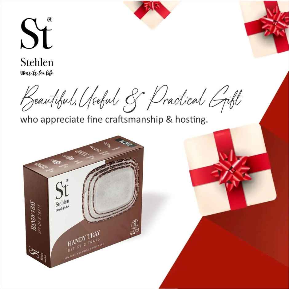 Stehlen Melamine Handy Tray Set of 3 - Reflection
