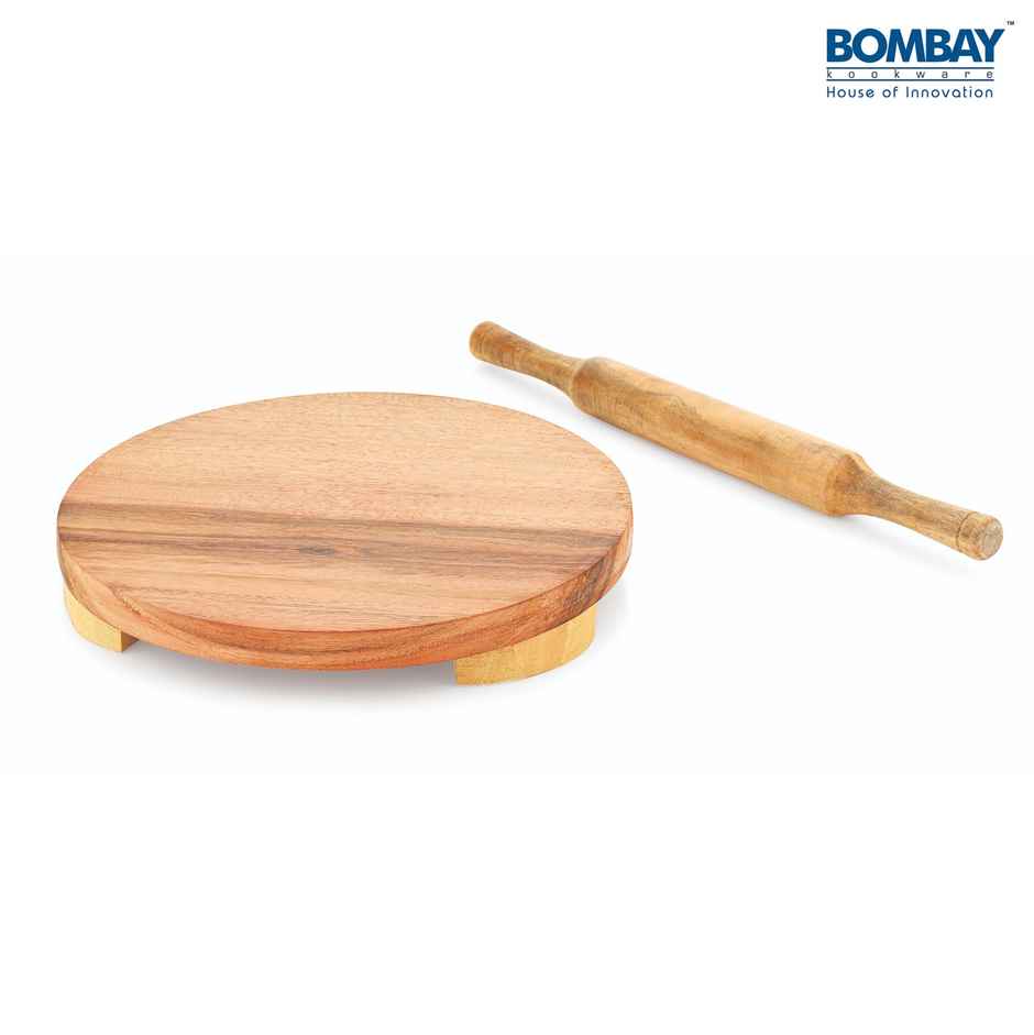 Bombay Kookware Wooden Chakla & Belan